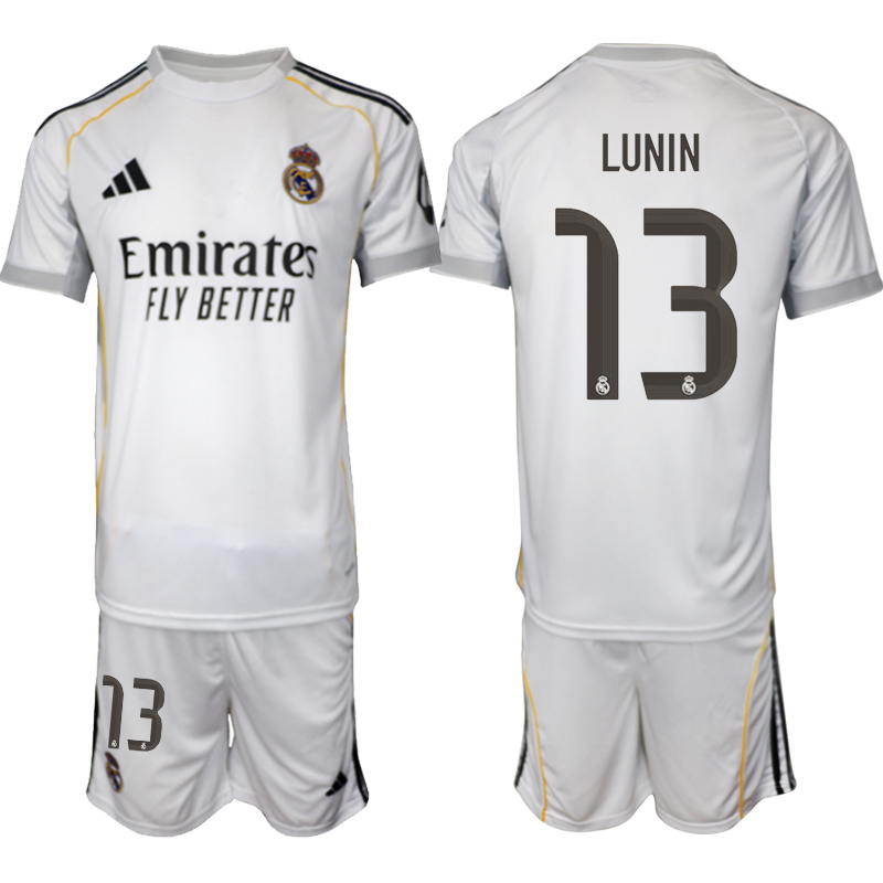 Men 2025-2026 Club Real Madrid home white #13 Soccer Jersey 01